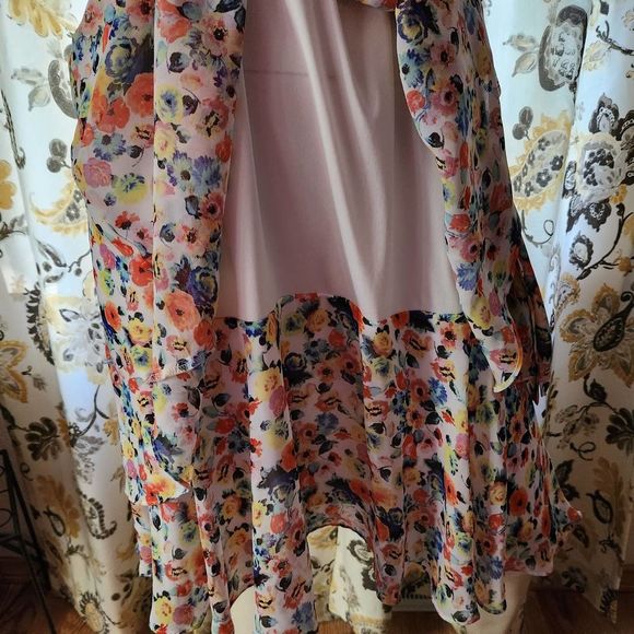 Tahari Multicolor Floral Wrap Dress - Picture 13 of 16